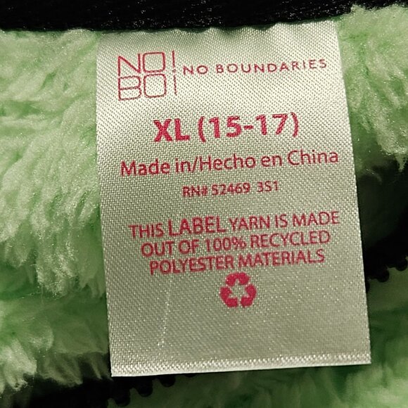 Sherpa Fleece Pullover Jacket Womens Size XL Mint Green Half Zip Kangaroo Pocket - Picture 3 of 3